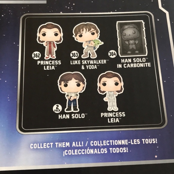 2 pack Han Solo & Princess Leia Funko pop - Picture 7 of 8